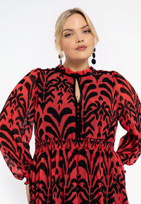 Dress IKAT - red - #4