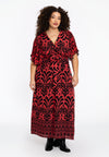 Maxi-dress IKAT - red