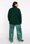 Knitted cardigan - green - #3