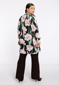 Tunic wide bottom FIORITO - brown - #2