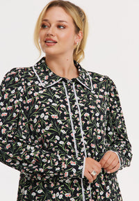 Blouse wide bottom GAROFANI - black - #5