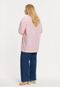 Blouse BRODERIE STRIPES - pink - #3