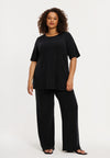 Tunic flare short sleeve LOUNGE - black
