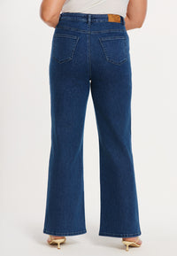 Jeans wide leg 5-pocket - indigo - #4