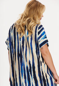 Kaftan straight RIPPLES - blue - #5