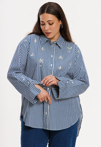 Blouse BLUE STRIPE - indigo - #2