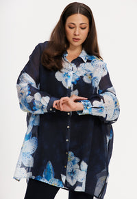 Blouse square ORCHID - blue - #1