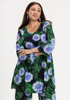 Tunic wide bottom FULL BLOSSOM - blue - #1