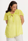 Tunic frills VICHY - yellow - #5