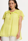 Tunic frills VICHY - yellow - #1