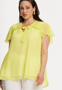 Tunic frills VICHY - yellow - #2