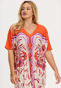 Maxi dress FLAMINGO - orange - #2