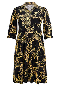 Dress waistseam PARADISE - yellow - #3