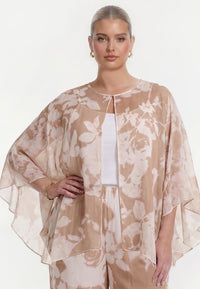 Shrug BLURRED ROSES - light brown - #1