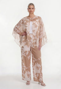 Shrug BLURRED ROSES - light brown - #2