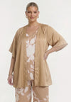 Kimono SATIN SAND - light brown