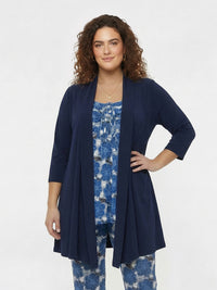 Cardigan pleated 3/4 sleeve UNI DOLCE - blue - #1