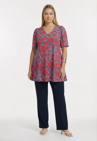 Tunic wide bottom SHELLSCAPE - light red - #2