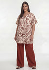 Tunic relaxed BLOOMPOPPY - dark red