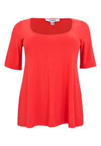 Top flared UNI DOLCE - light red - #3