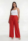 Trousers loose LINEN - light red - #2