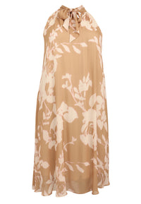 Dress tea BLURRED ROSES - light brown - #2