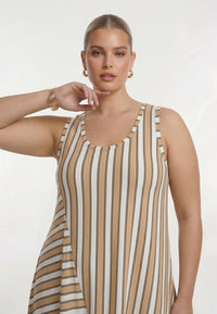 Dress DECOSTRIPE - light brown - #2