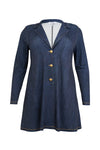 Blazer flare long DENIM DOLCE - indigo - #3