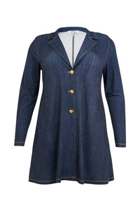 Blazer flare long DENIM DOLCE - indigo - #3
