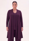 Cardigan long uni dolce - dark purple