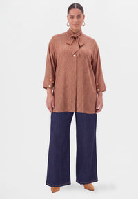 Tunic FISHBONE - mid brown - #2