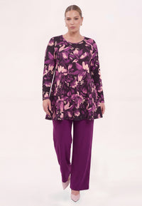Tunic wide bottom CICLAMY - purple - #1