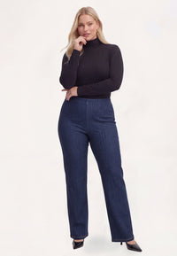 Trousers straight DENIM DOLCE - indigo - #1
