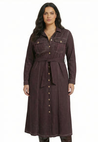 Dress midi DENIM DOLCE BROWN - #2