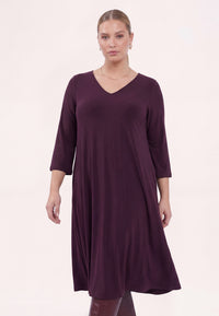 Dress midi UNI DOLCE - dark purple - #2