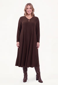 Dress midi UNI DOLCE - brown - #2