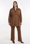 Jacket SUEDE ALIKE - mid brown - #1