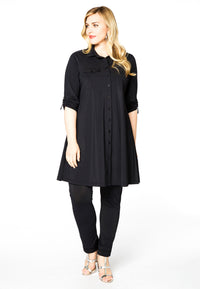 Blouse long roll sleeve COCO - black - #1