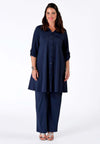 Blouse long roll sleeve COCO - blue - #1