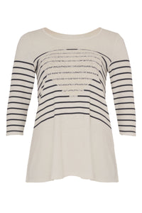 Shirt flare heart print - white - #4