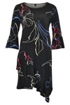 Dress asymm frill LAUREN - black - #4
