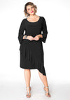 Dress asymm frill DOLCE - black - #1