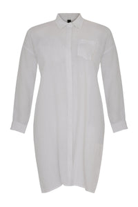 Blouse long LINEN - white - #4