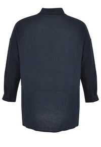 Blouse-jacket LINEN - blue - #4