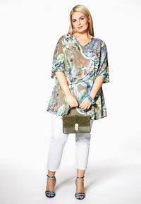 Blouse A-line BOTANIC - green - #1