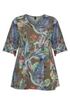 Blouse A-line BOTANIC - green - #4