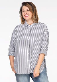 Blouse big stripe - black - #2