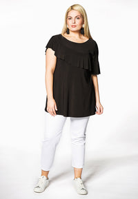 Tunic flare asym frill DOLCE - black - #1