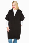 Jacket frill sleeve Interlock - black