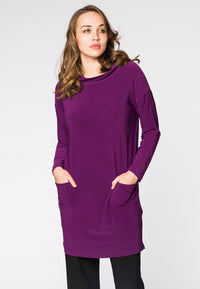 Tunic turned neckline DOLCE - purple - #2